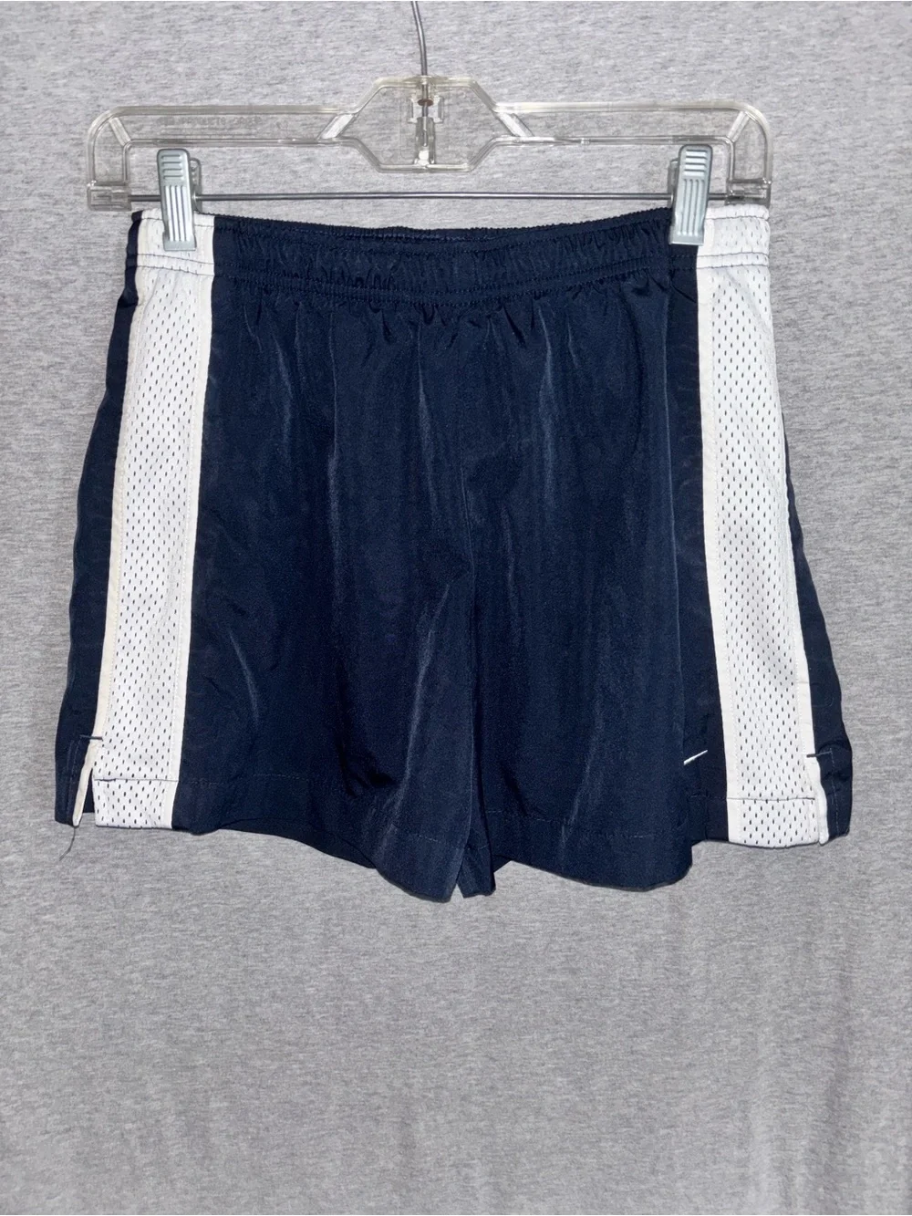 Nike Women's Navy and White Elastic Waist Athletic Shorts Size Small
